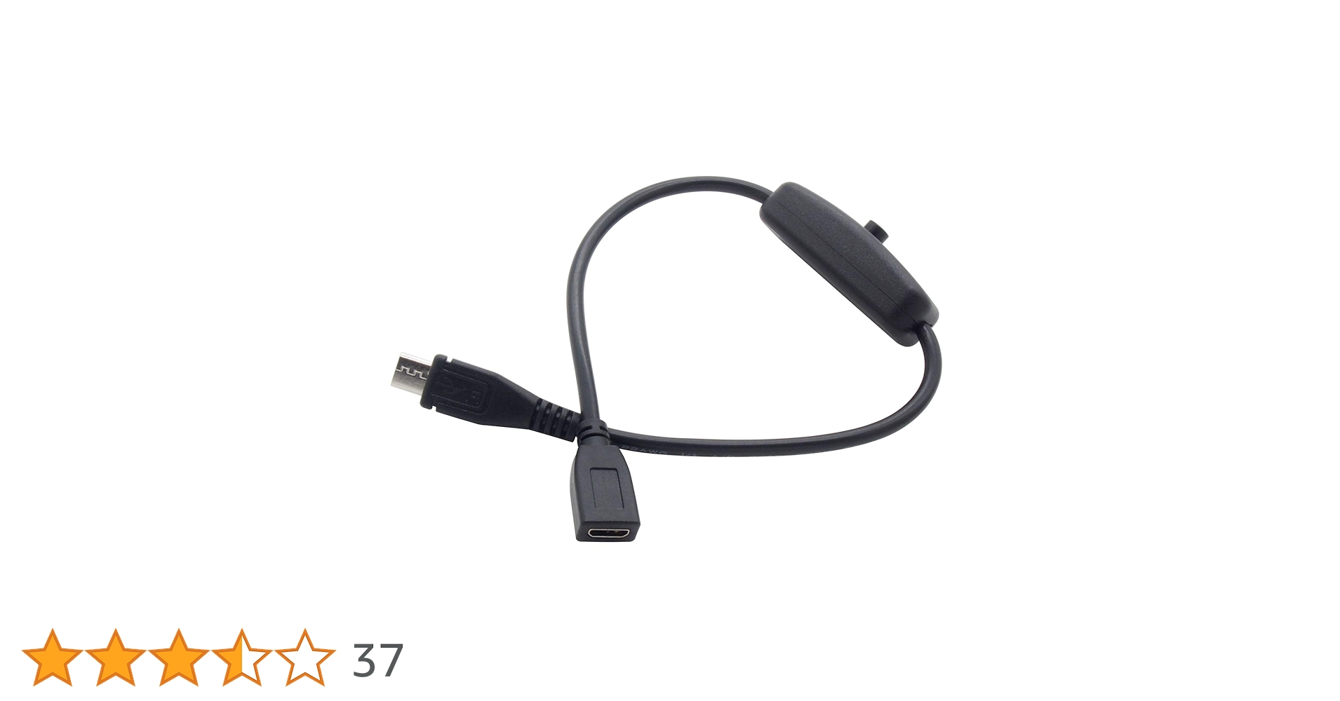 MicroUSB タイプC 延長ケーブル ON/OFF スイッチ付 ブラック USB Type-C 電源スイッチ スイッチ付き延長ケーブル オンオフ